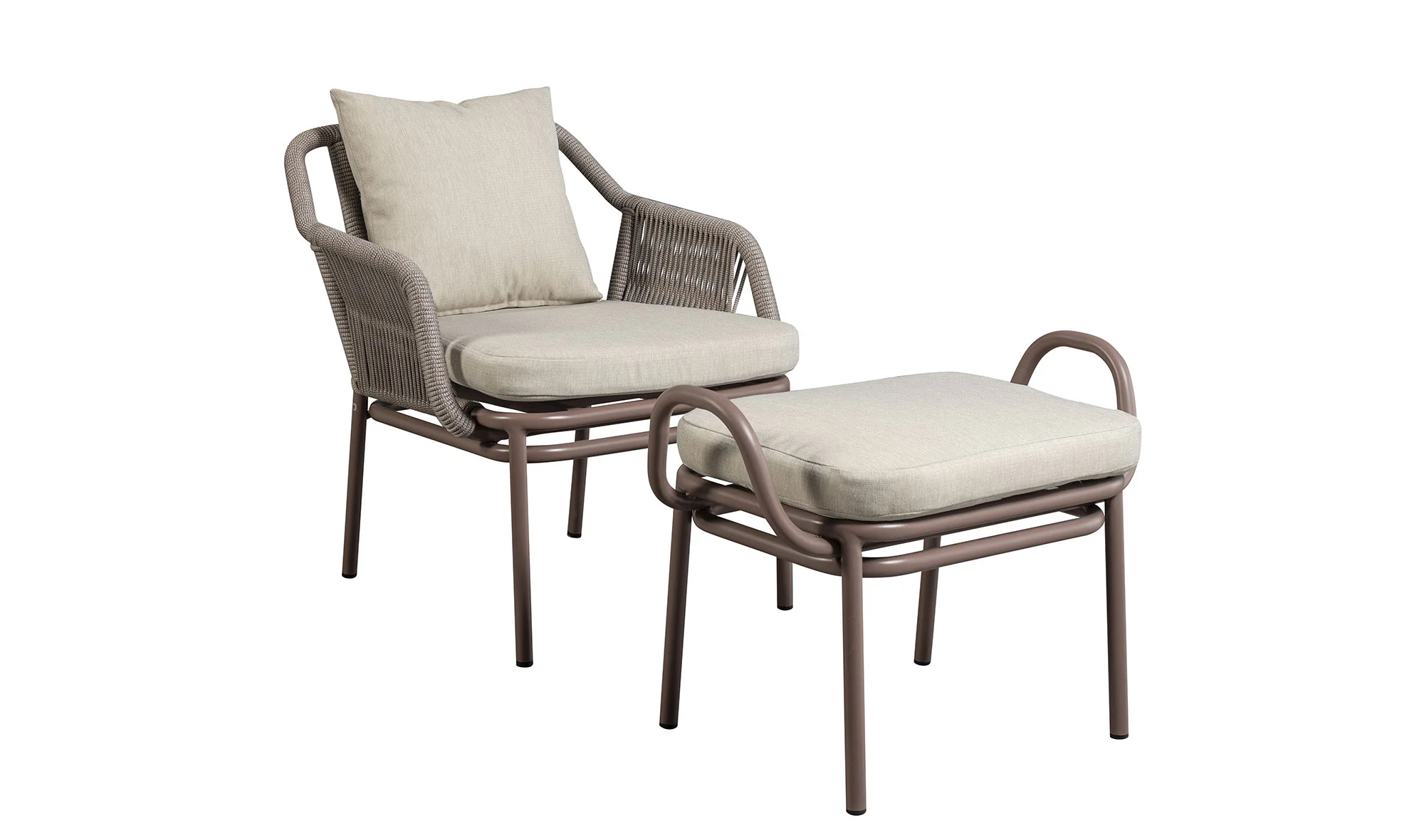 ?ve Tekli Bahçe Koltuğu - Puflu