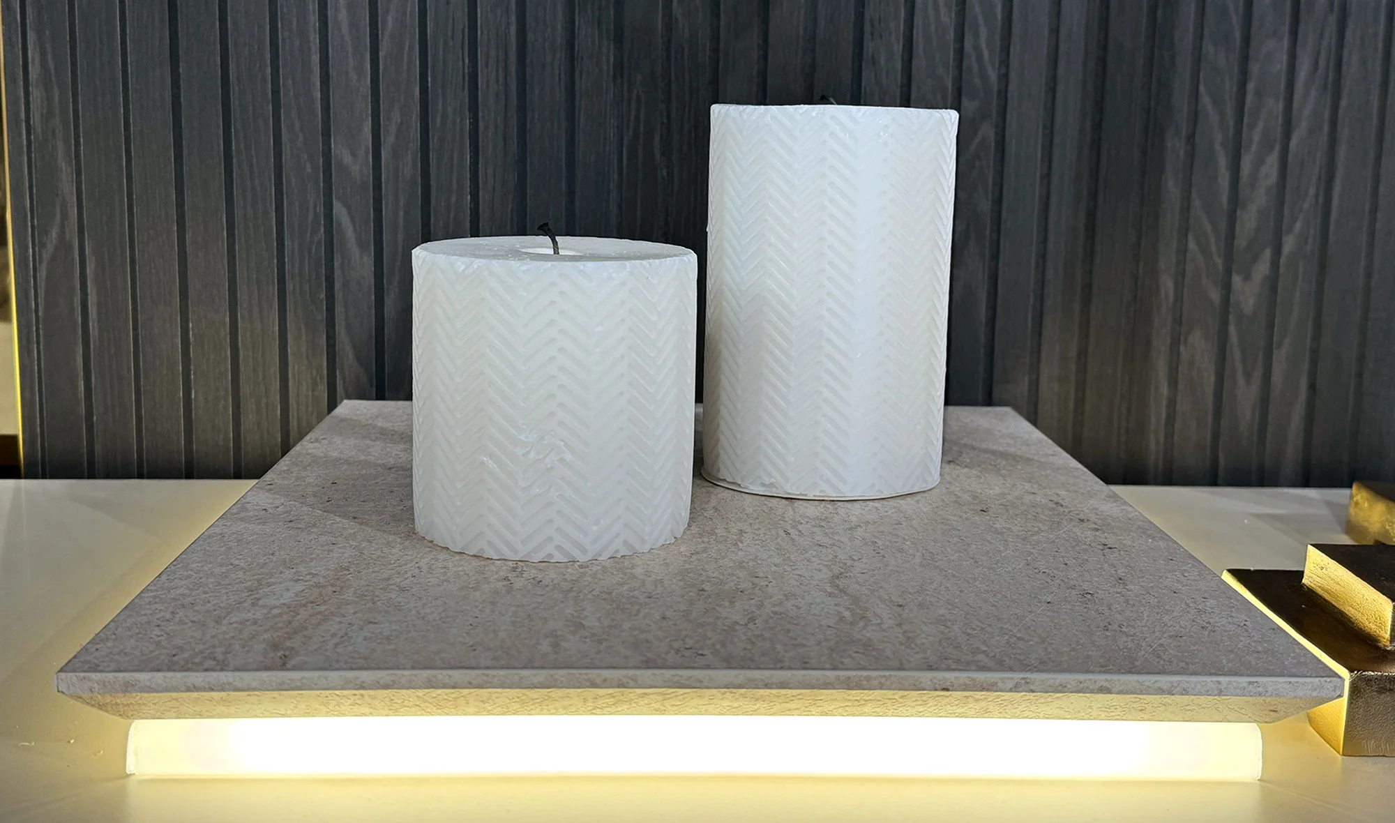 Bal?k S?rt? Silindir Mum - 2 Adet