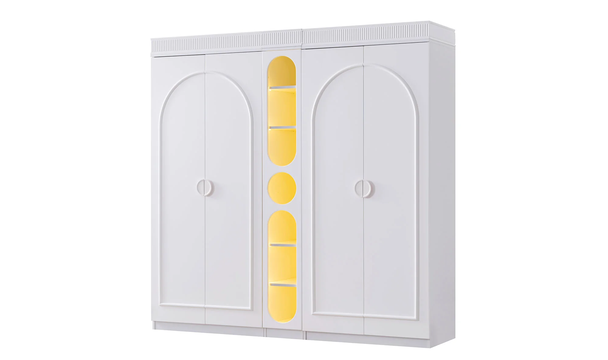 Aries 4 Kapılı Gardrop - Beyaz