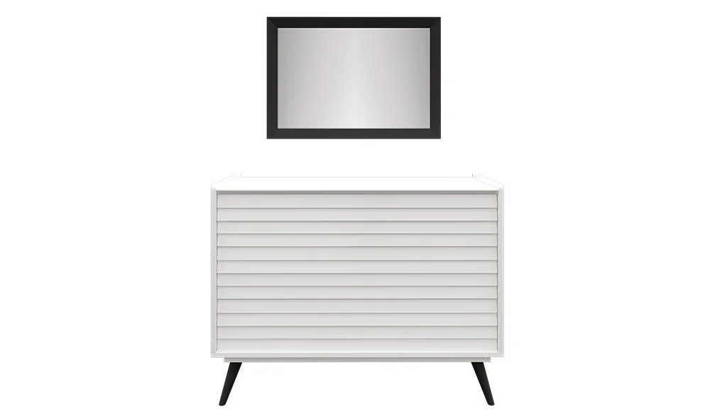 Çizgi Şifonyer - Beyaz