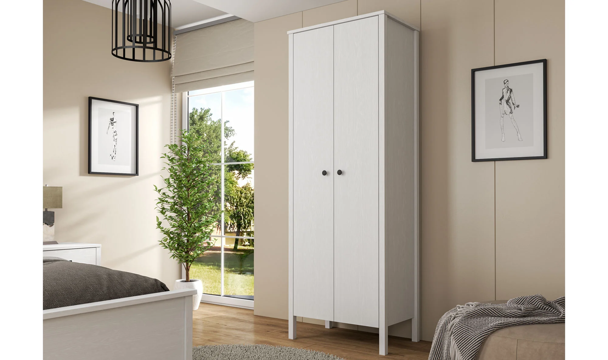 Esli 2 Kapılı Gardrop - Rafl?