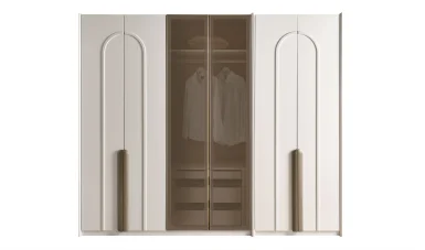 Gordion Gardrop - 6 Kapılı - Beyaz