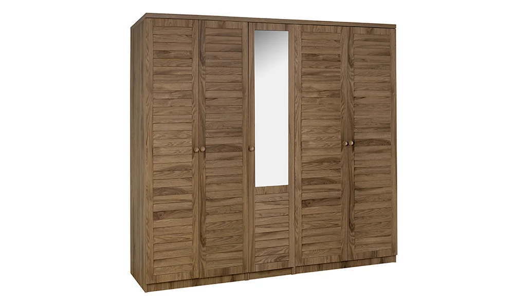 Justo Ceviz Gardrop - 5 Kapılı