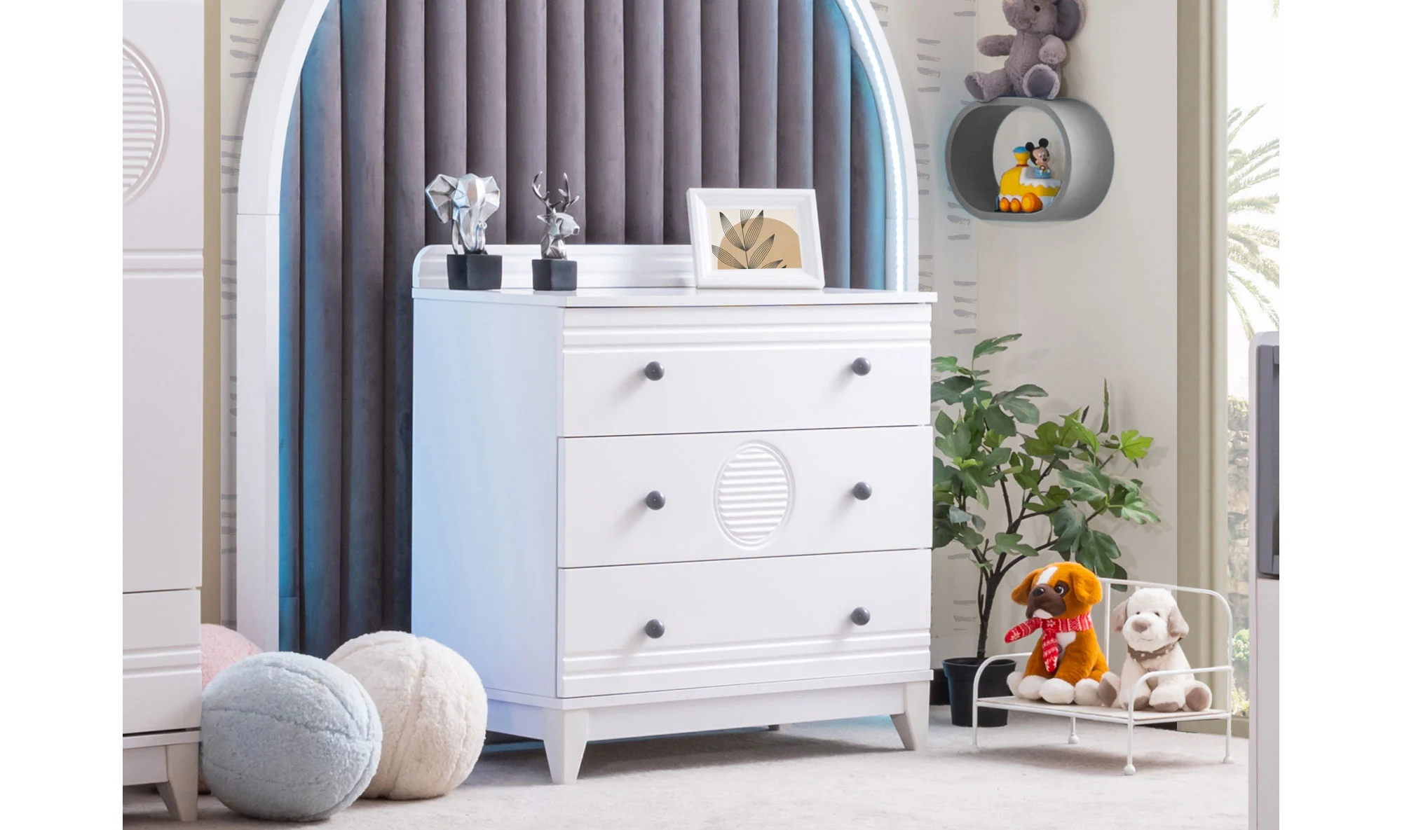 Momo Şifonyer - Gri