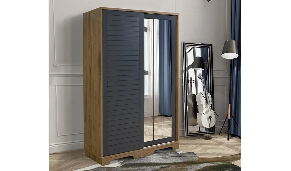 Royal Sürgülü Gardrop - Antrasit