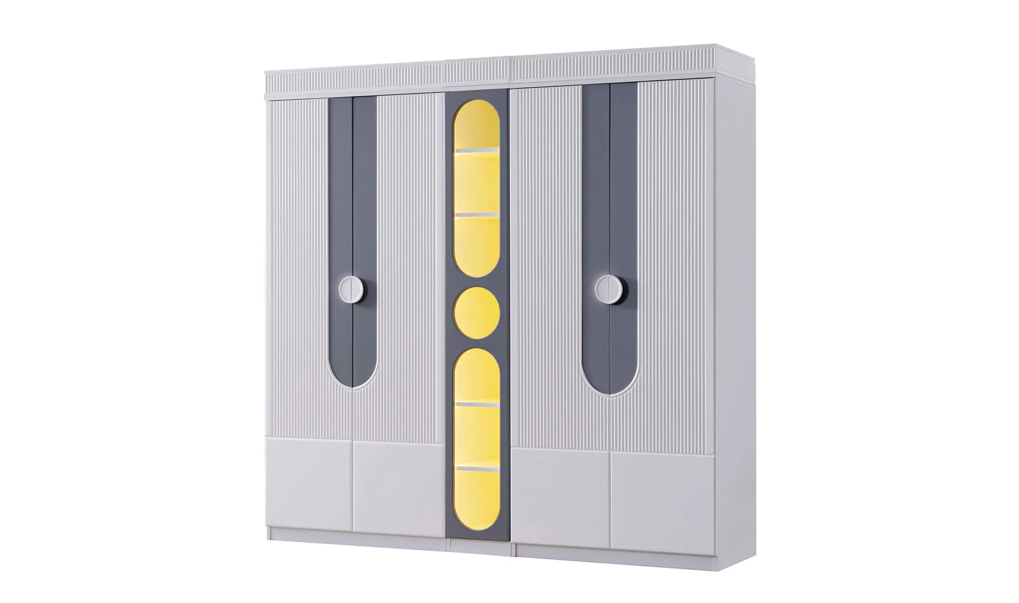 Rumba 4 Kapılı Gardrop - Gri