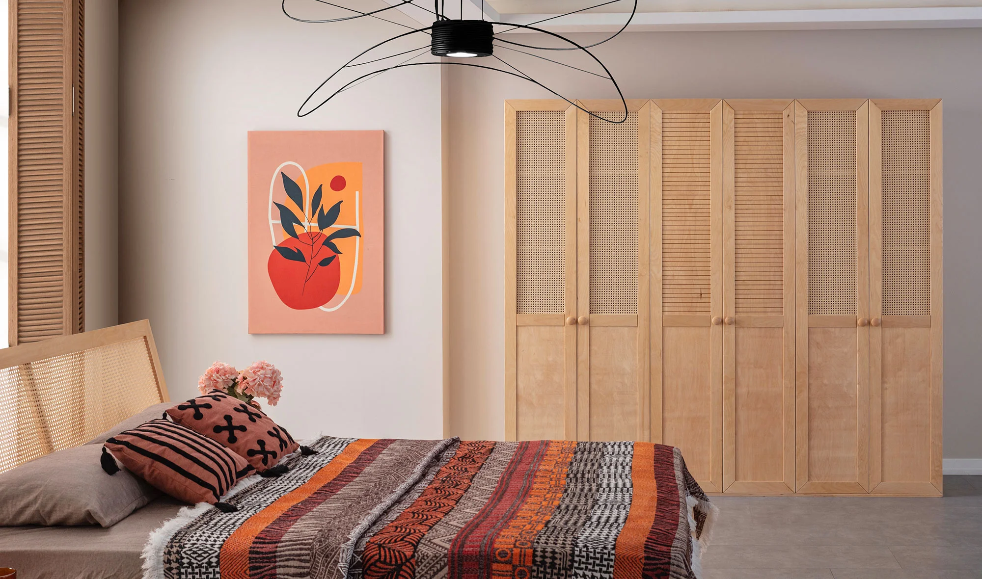 İsviçre 6 Kapılı Gardrop - Meşe