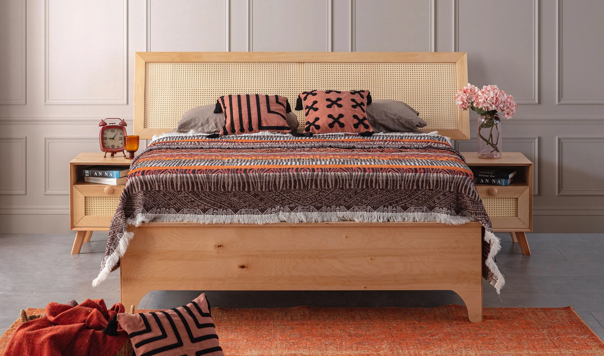 ?sviçre Bazal? Karyola ve Başlık - Me?e