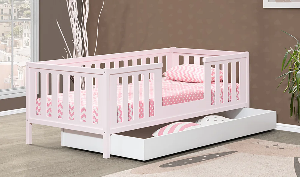 Yasi İkiz Karyola - Pembe