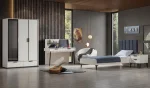 Gardırop + Karyola + Çalışma Masası + Komodin
