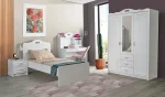 Gardırop + Karyola + Çalışma Masası + Komodin