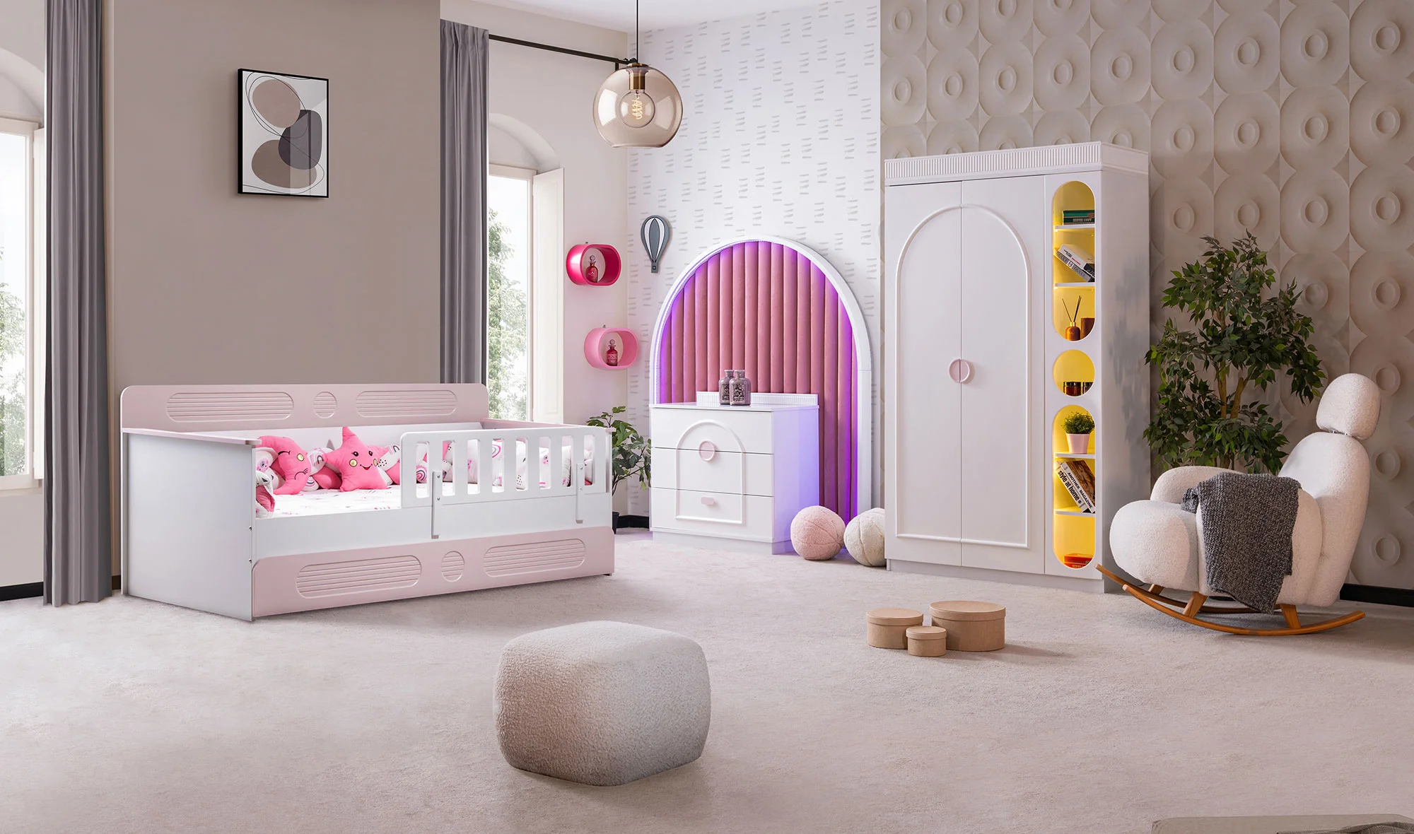 Elanor Montessori Genç Odası - Pembe