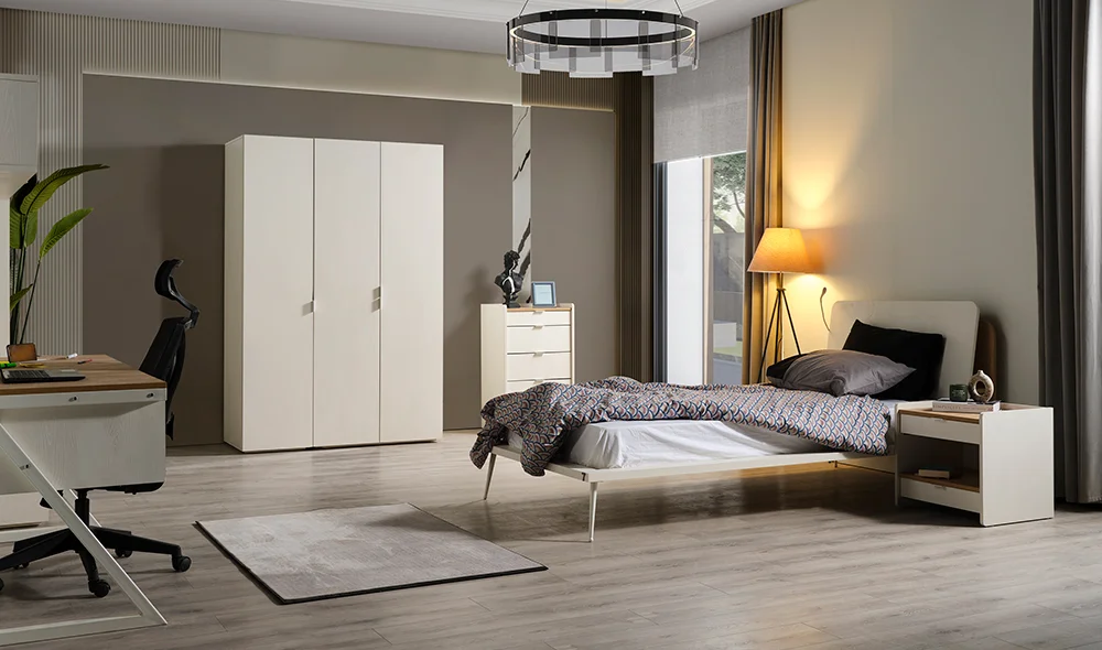 Moderno Genç Odası - 3 Kapılı Mobilya Kapakl?