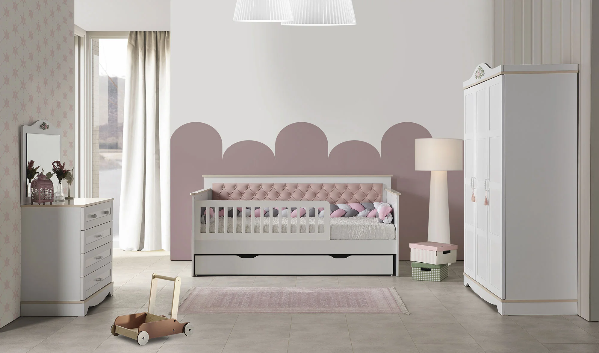 Pink Genç Odası - Sedirli