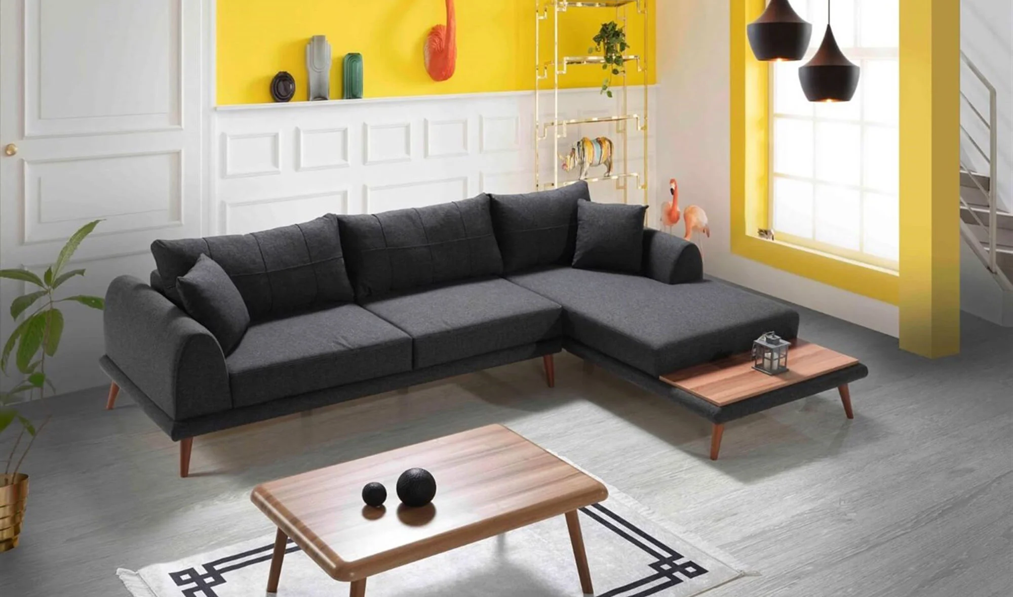 Bona Köşe Takımı - Antrasit