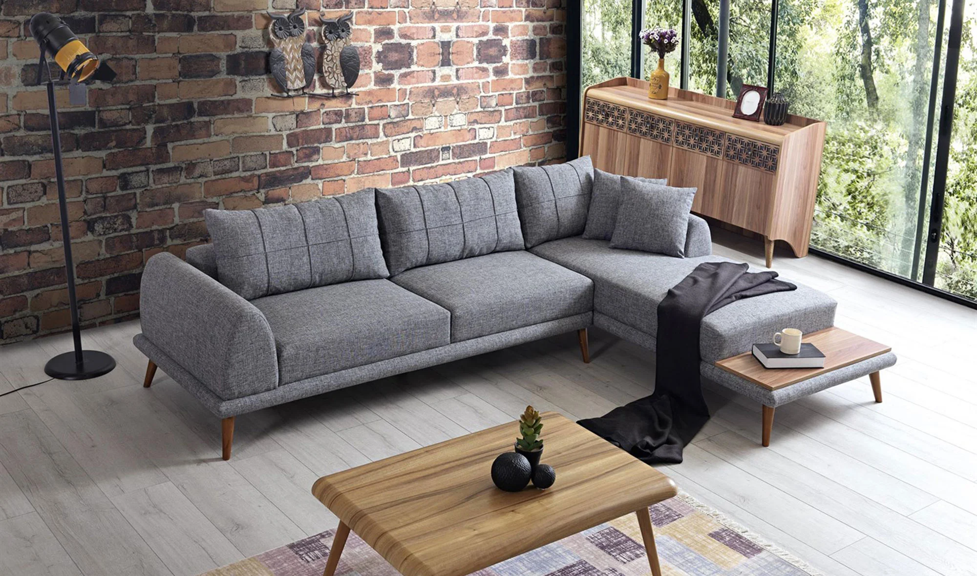 Bona Köşe Takımı - Gri