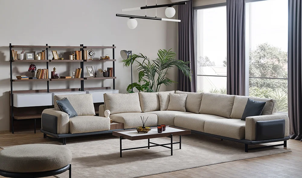 Gusto Köşe Takımı - Krem