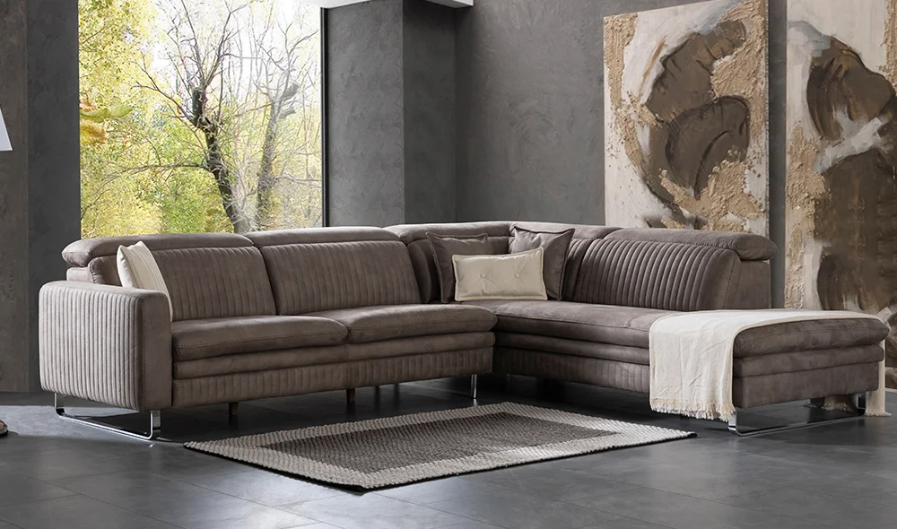 Micro Motorlu Köşe Takımı - Kahve