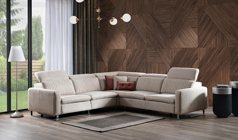 Micro Motorlu Köşe Takımı - Krem