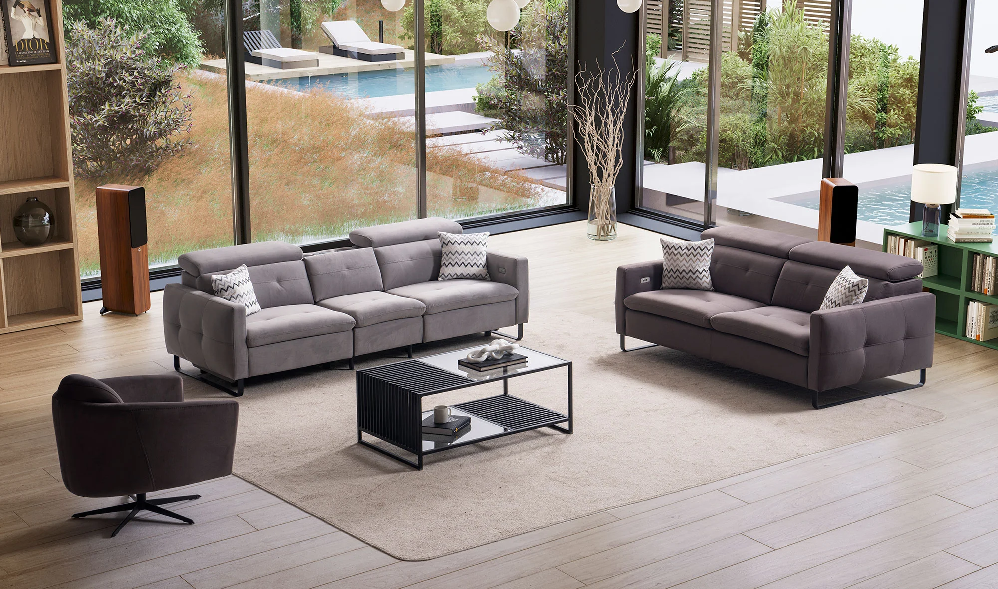 Alissa Motorlu Koltuk Takımı - Gri