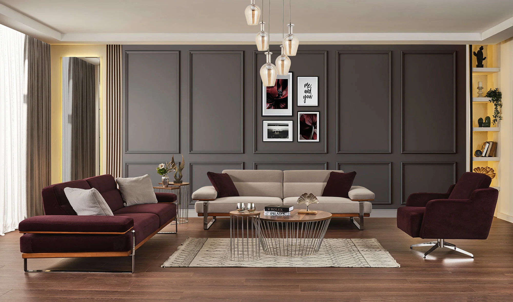 Aydam Koltuk Takımı - Bordo