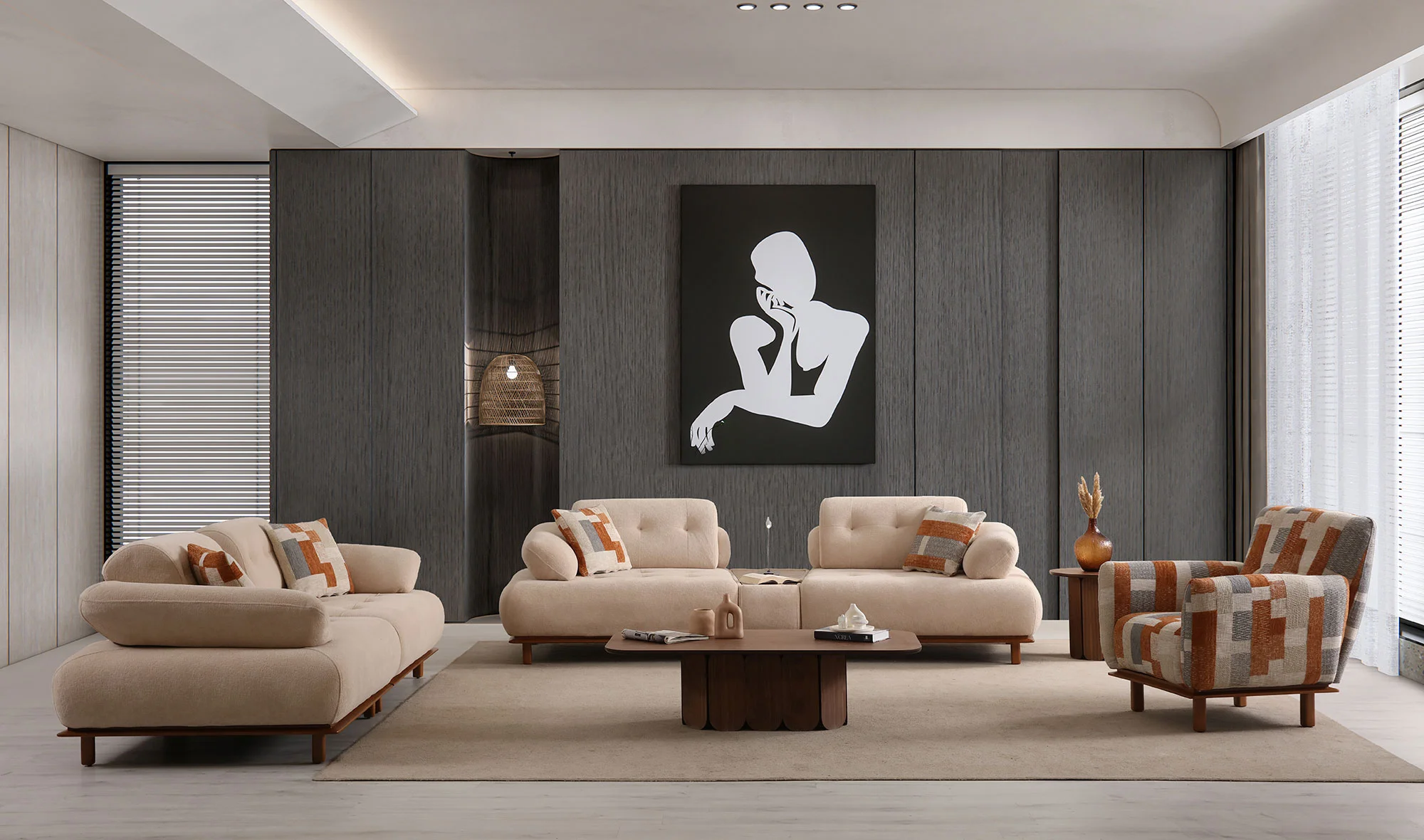 Girne Koltuk Takımı - Turuncu