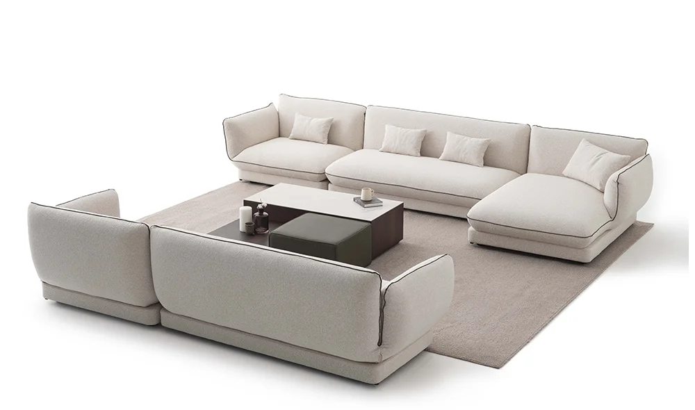 Kestel Köşeli Koltuk Takımı - Krem