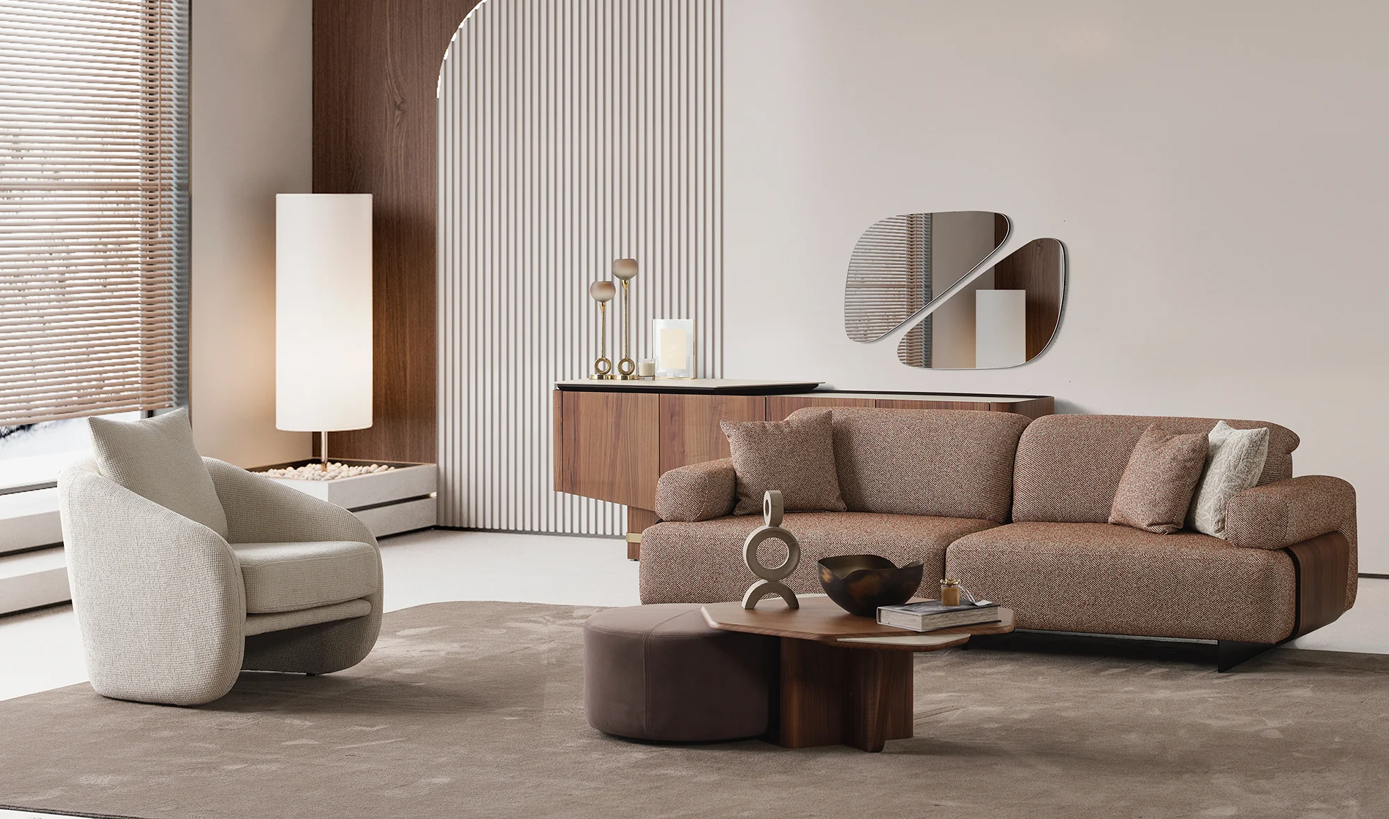 Latoya Koltuk Takımı - Ceviz