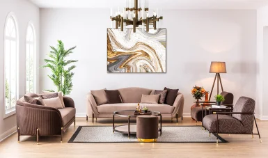 Leaf Sofa Set - Braun