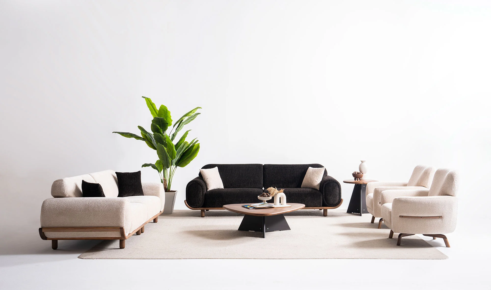 Maisie Koltuk Takımı - Koyu Kahve