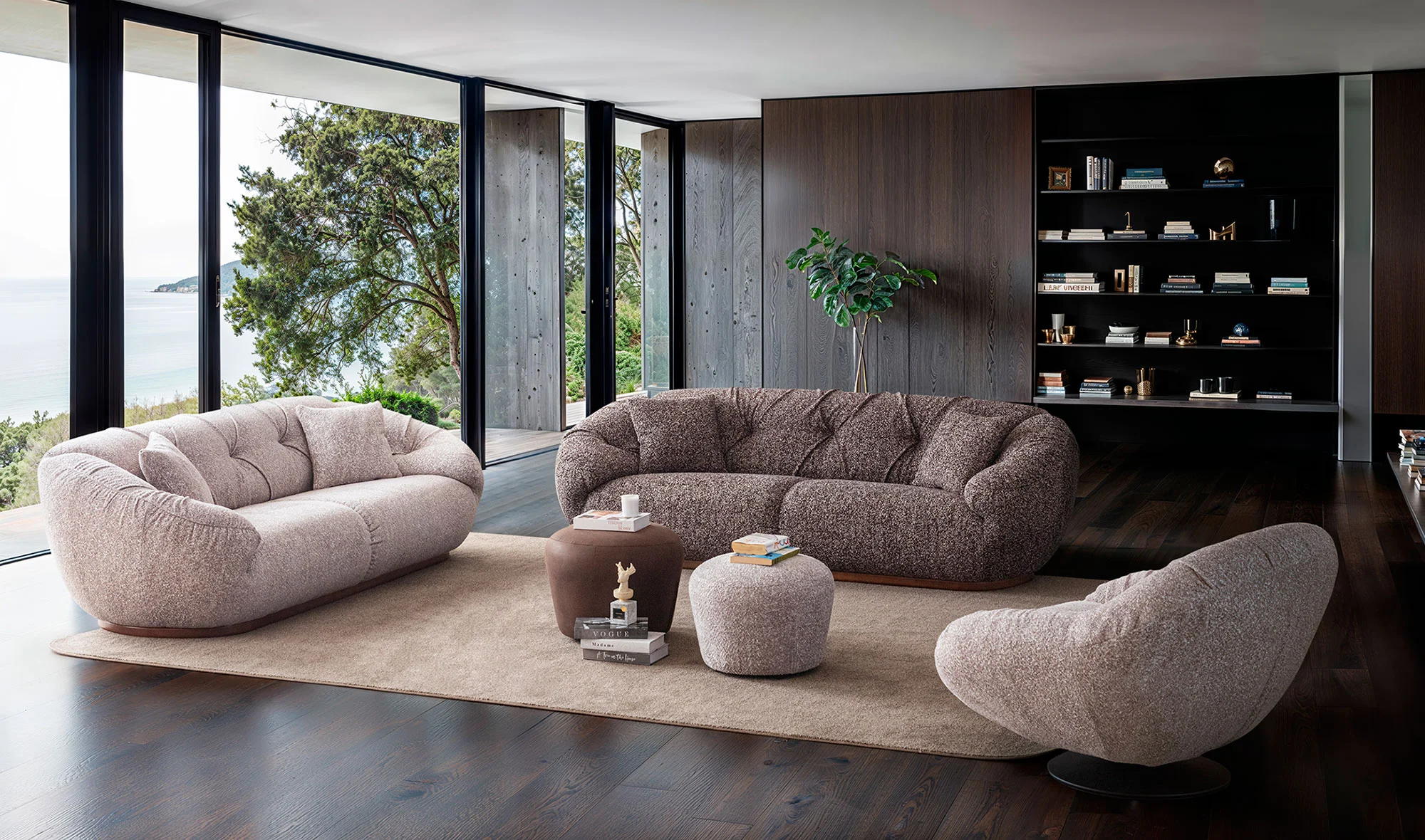 Mimosa Koltuk Takımı - Kahverengi