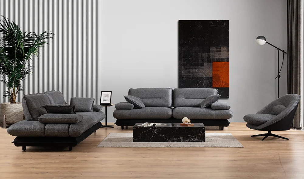 Modena Koltuk Takımı - Gri Siyah