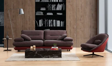 Modena Koltuk Takımı - Kahve Bordo