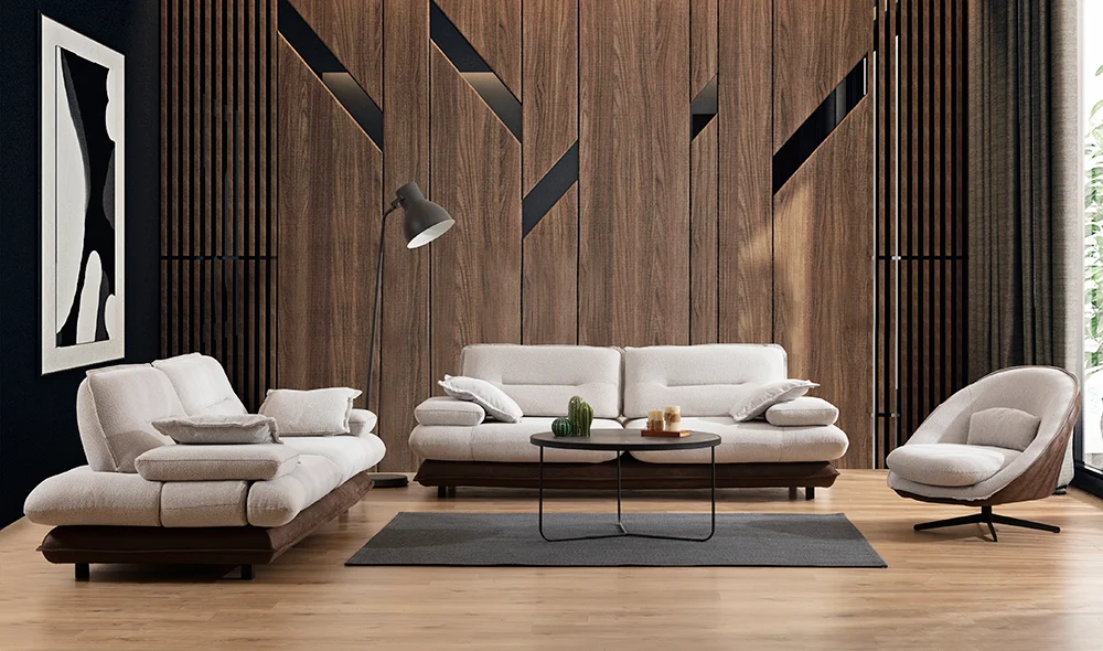 Modena Koltuk Takımı - Krem Kahve