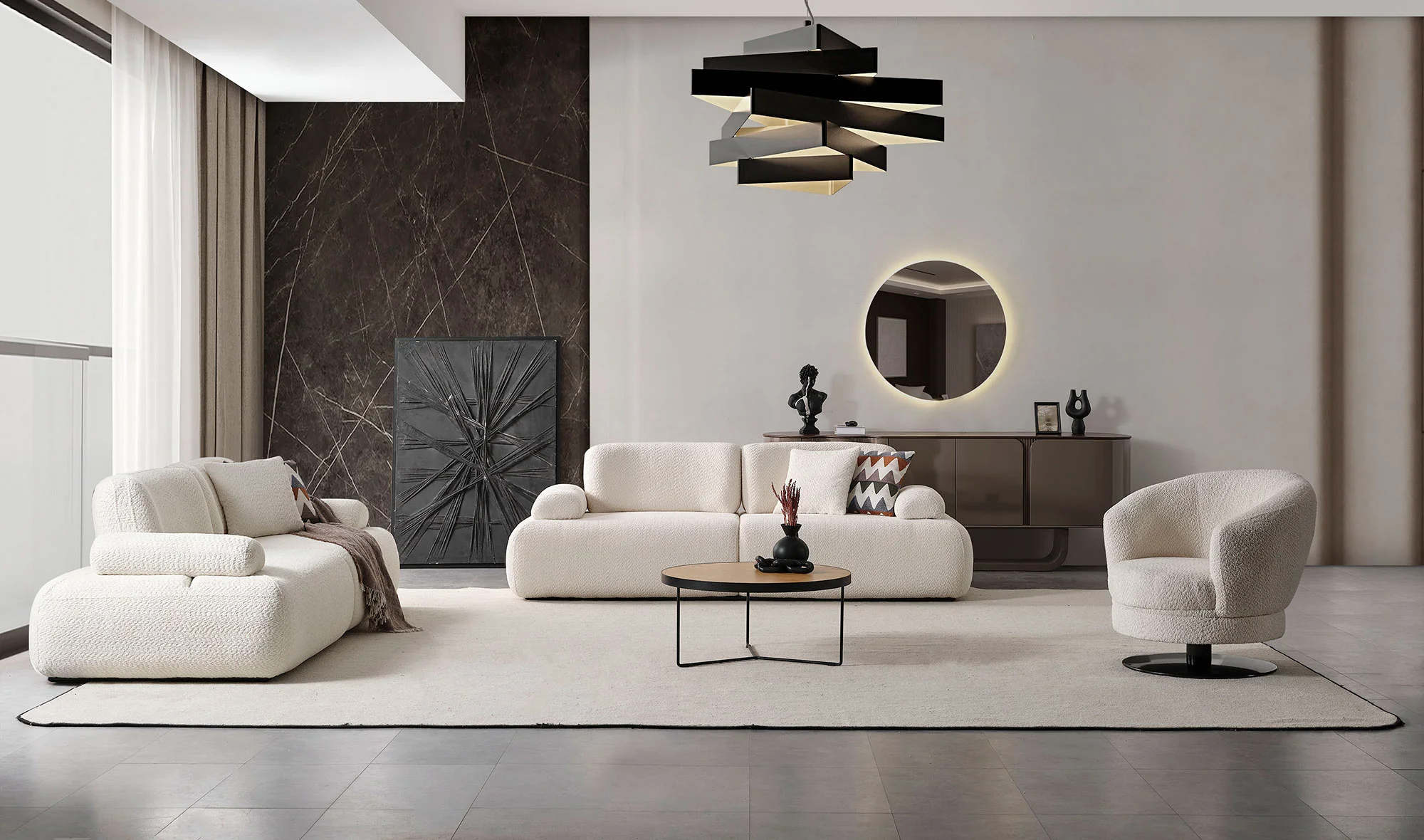 Motya Koltuk Takımı - Krem