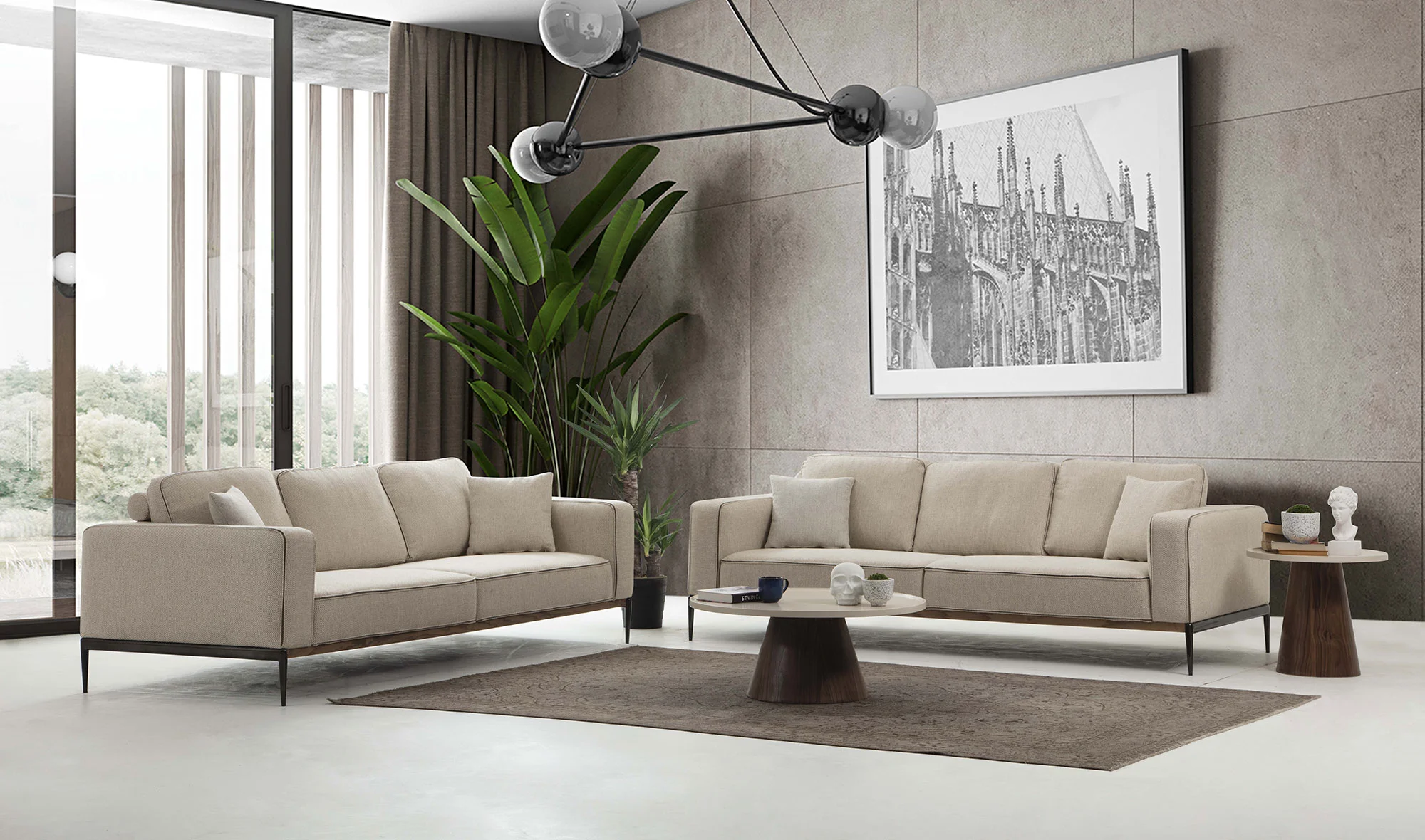 Paffi Koltuk Takımı - Krem