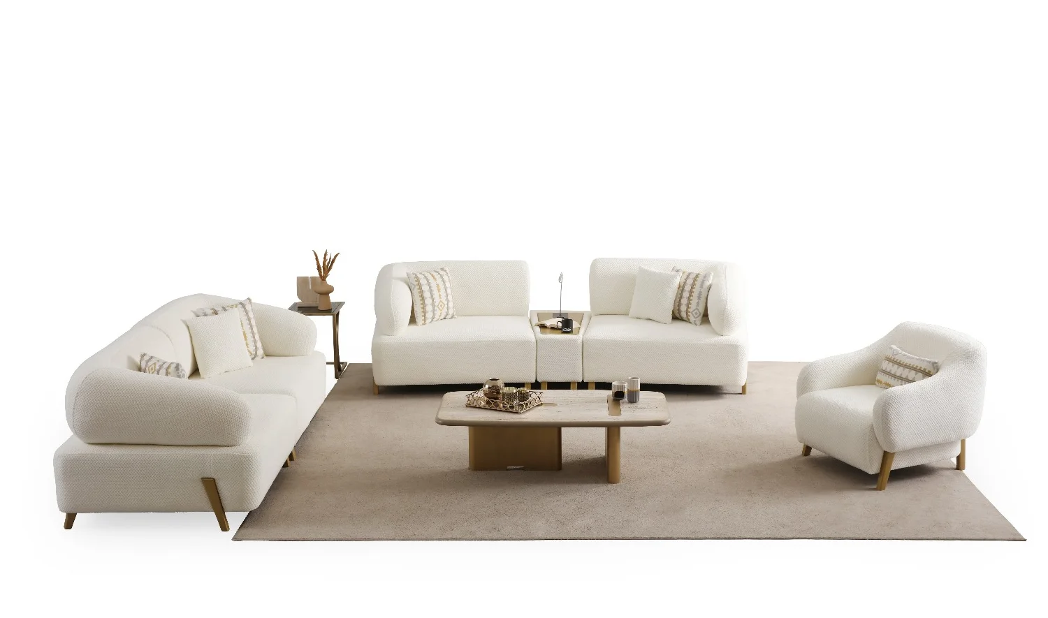 Ramona Koltuk Takımı - Antik Gold - Premium