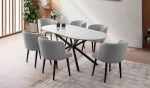 Gri Masa + 6 Adet Sandalye