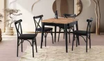 Ceviz Masa + 4 Adet Sandalye