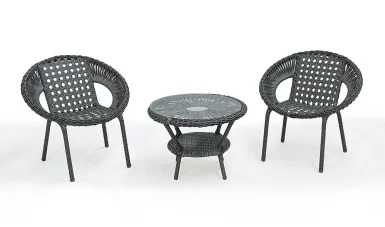 Akçay Antrasit Rattan Çay Seti