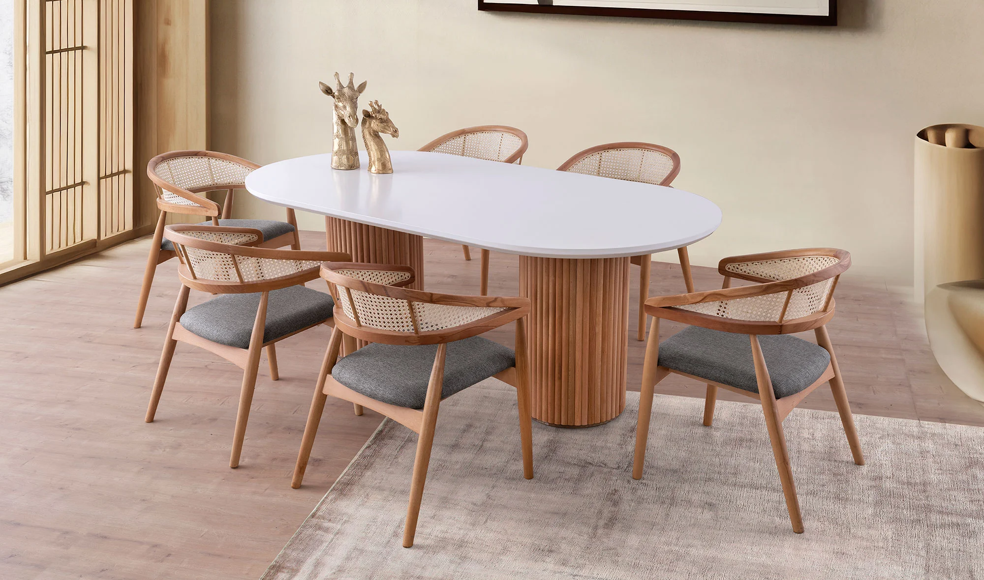 Antik Yemek Masas? Takımı - Anatolia Sandalye