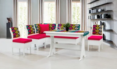 Aras Mutfak Köşe Takımı - Pembe