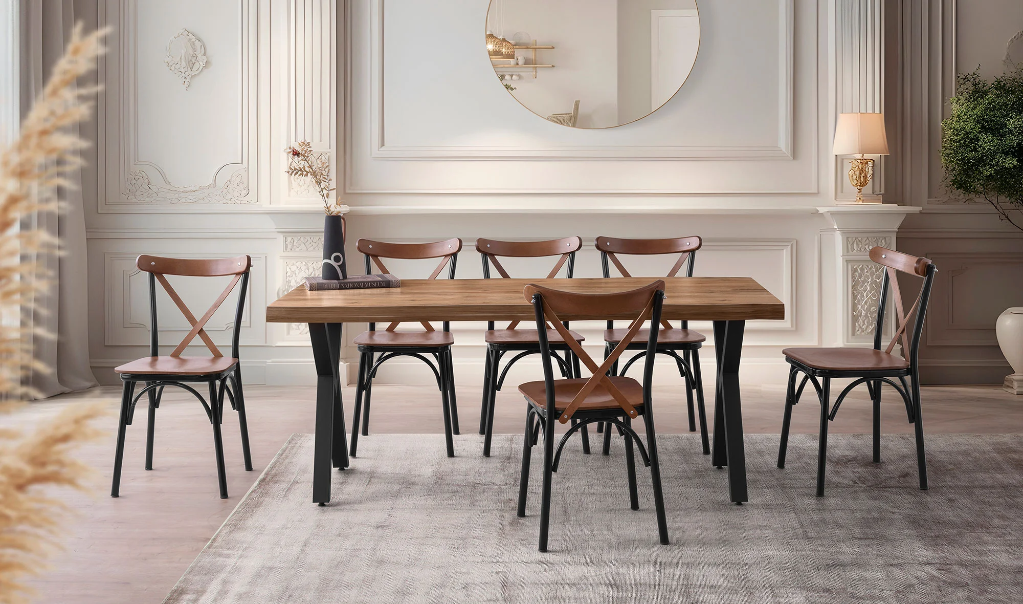 Armina Yemek Masas? Takımı - Brezee Ah?ap Sandalye