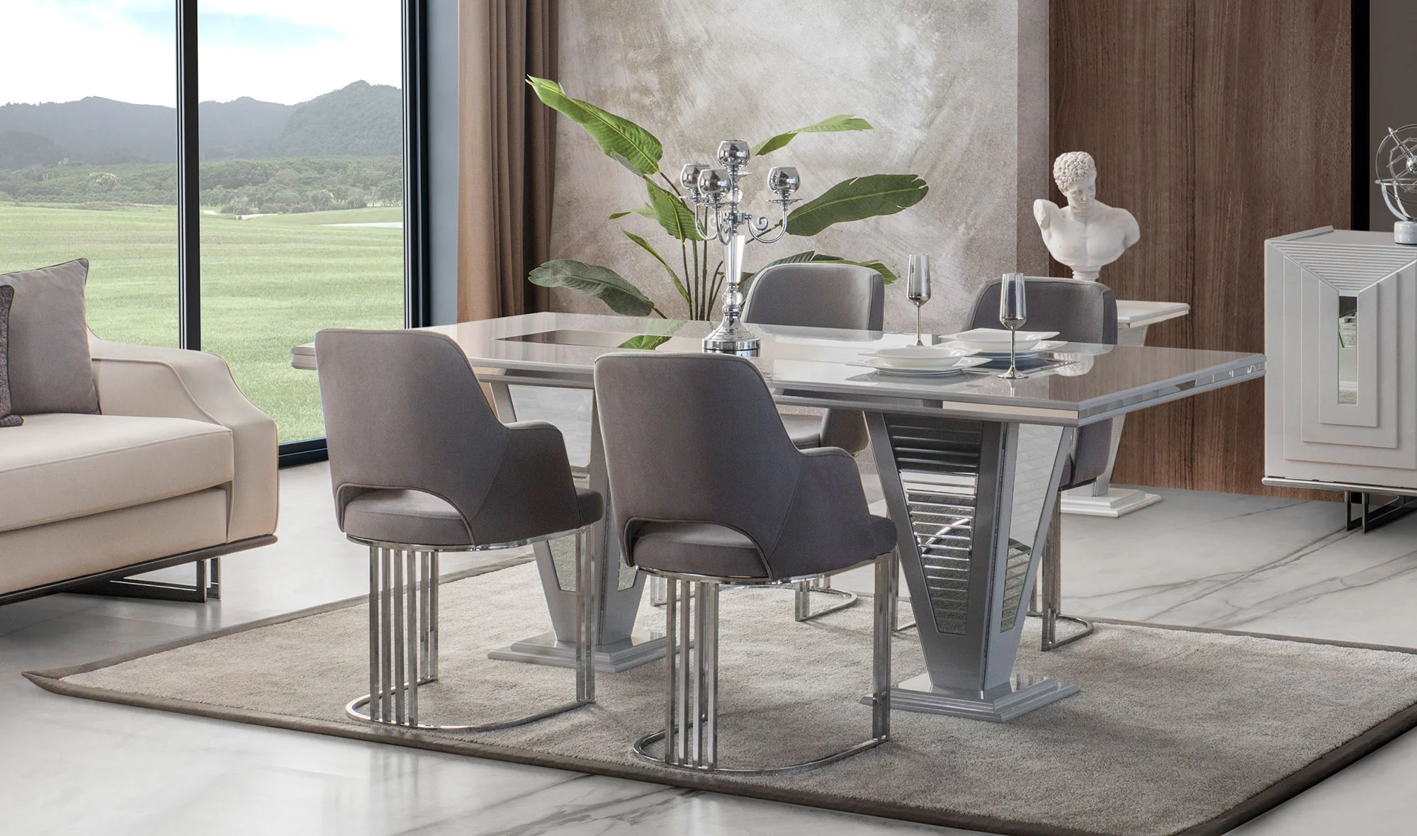 Borneo New Yemek Masas? Takımı