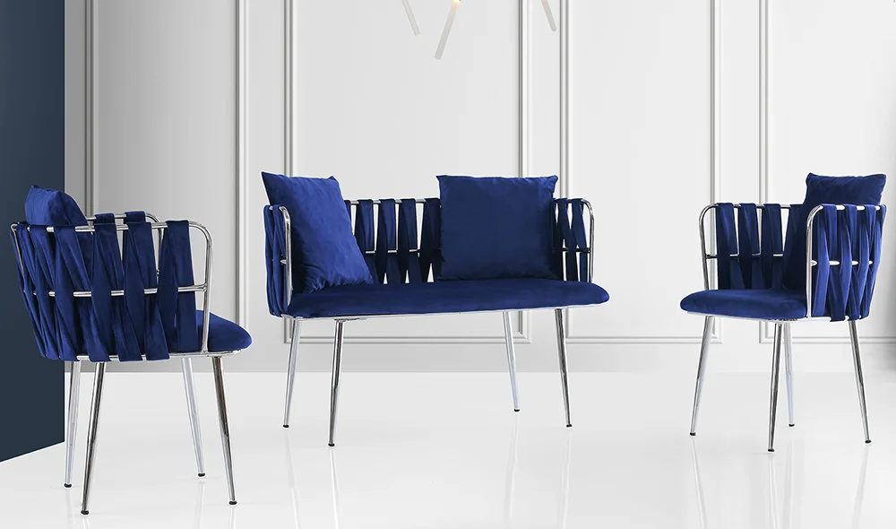 Ç?nar Mavi Çay Seti Koltuk