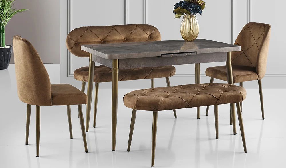 Kahve Kapitoneli Yemek Masas? Takımı