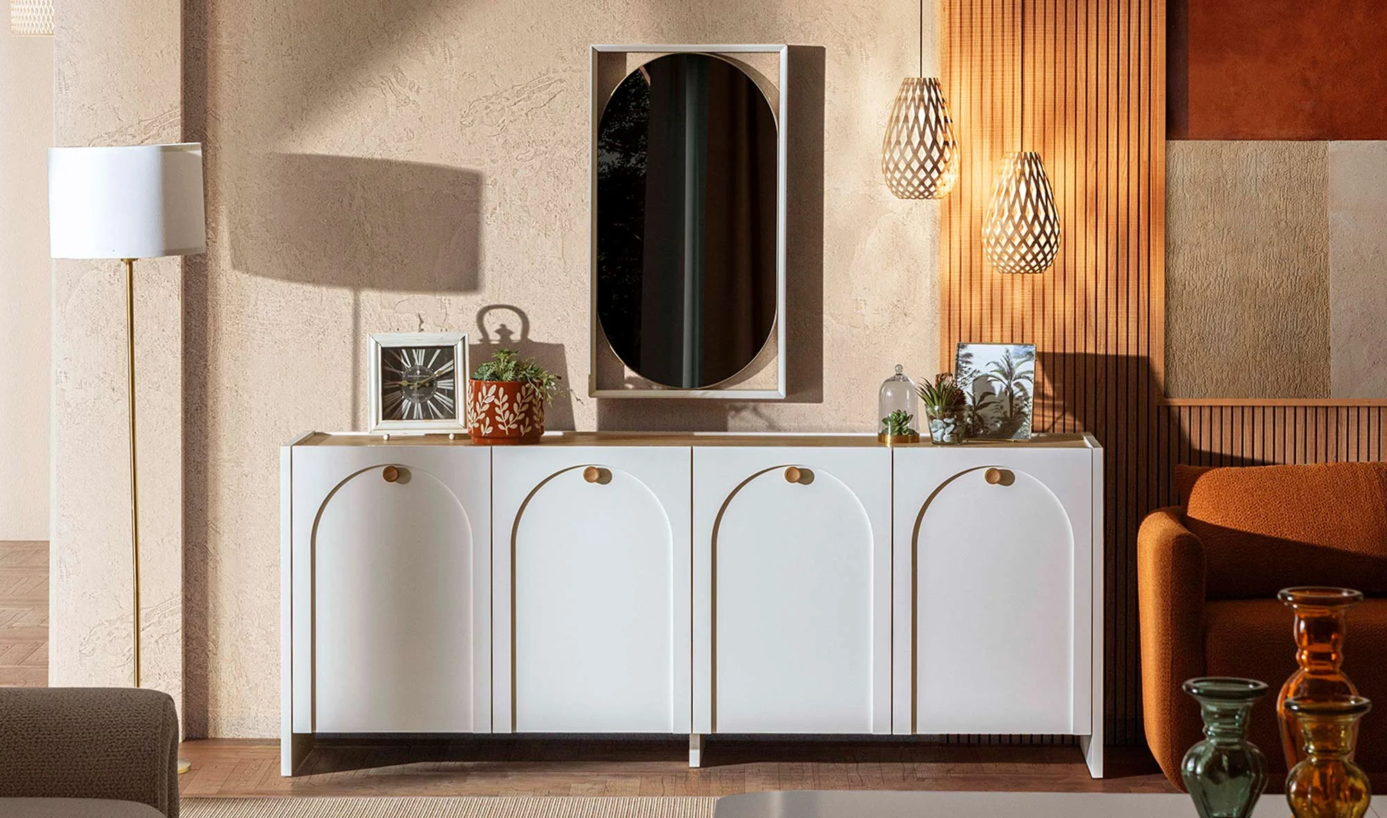 Lenora Konsol - Beyaz