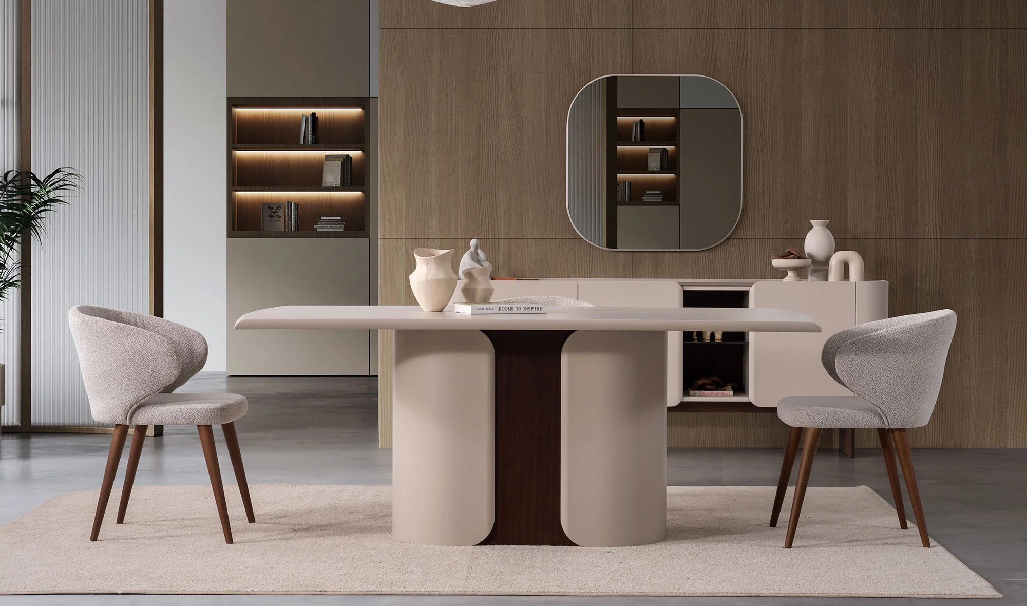 Luzzi Yemek Masas? Takımı - Bej