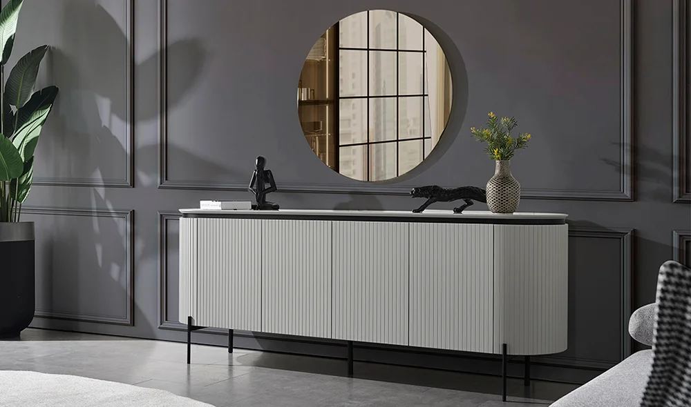 Mood Gri - Mermer Konsol