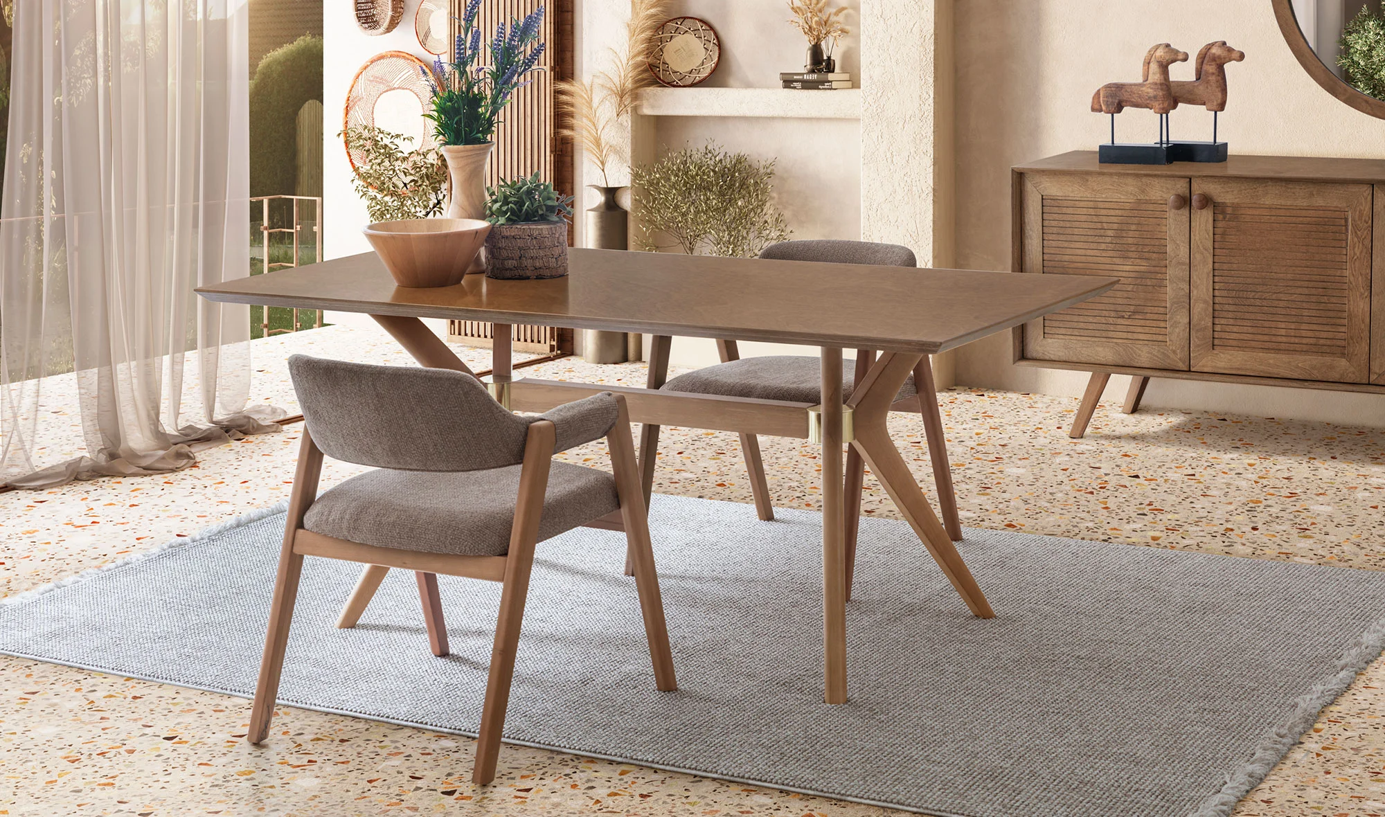 ?sviçre Yemek Masas? Takımı - Ceviz